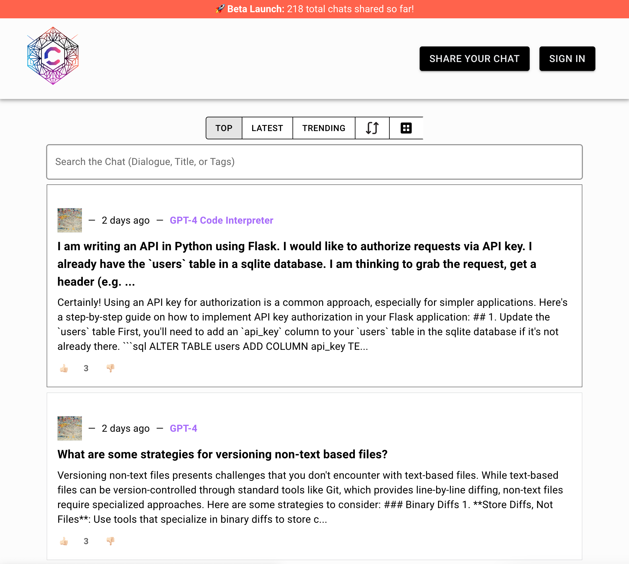 Screenshot of collectivecognition.ai